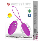 PRETTY LOVE - JOANNA OVO VIBRATÓRIO CONTROLE REMOTO 12 MODOS