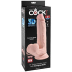 KING COCK - PLUS BOLAS DE BALANO DE DILDO 3D 20.3 CM