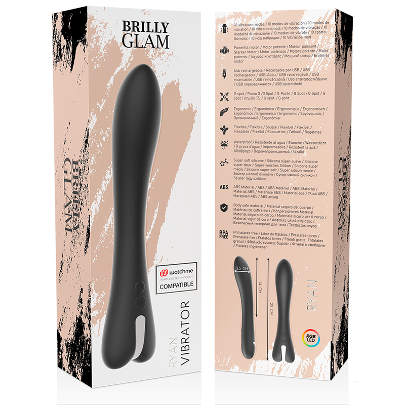BRILLY GLAM - RYAN VIBRADOR + CONTROLO REMOTO WATCHME