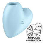 SATISFYER - CUTIE HEART ESTIMULADOR DE PULSO E VIBRADOR DE AR AZUL