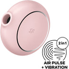 SATISFYER - PRO TO GO 3 ESTIMULADOR E VIBRADOR DE PULSO DE AR DUPLO ROSA