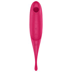 SATISFYER - ESTIMULADOR E VIBRADOR DE PULSO TWIRLING PRO AIR VERMELHO