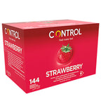 CONTROL - PRESERVATIVOS ADAPTA MORANGO 144 UNIDADES
