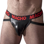 MACHO - MX25RC JOCK COURO VERMELHO S