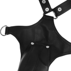 FETISH SUBMISSIVE ATTITUDE - ARNÊS DE COURO ECOLÓGICO MASCULINO COM TIRAS JOGADORAS