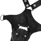 FETISH SUBMISSIVE ATTITUDE - ARNÊS DE COURO ECOLÓGICO MASCULINO COM TIRAS JOGADORAS