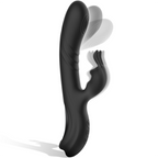 BLACK&SILVER - ESTIMULADOR DE COELHO DE SILICONE RECARREGÁVEL JAMIE PRETO