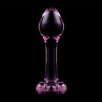 NEBULA SERIES BY IBIZA - MODELO 2 PLUG ANAL VIDRO BOROSILICADO ROSA 11 CM -O- 3.5 CM