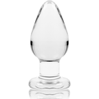 NEBULA SERIES BY IBIZA - MODELO 3 ANAL PLUG VIDRO BOROSILICADO TRANSPARENTE 11 CM -O- 5 CM