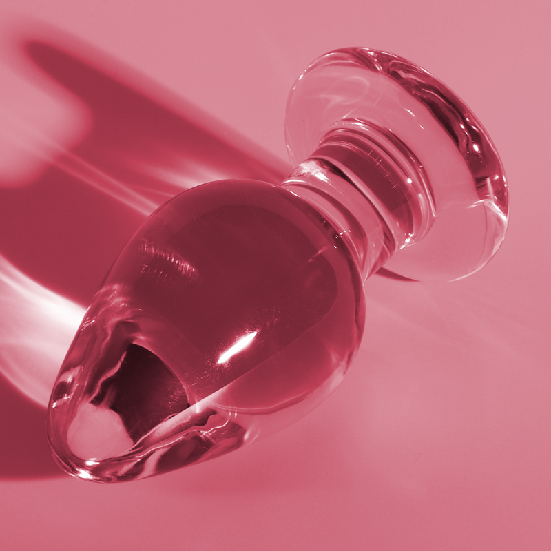 NEBULA SERIES BY IBIZA - MODELO 3 ANAL PLUG VIDRO BOROSILICADO ROSA 11 CM -O- 5 CM