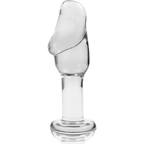 NEBULA SERIES BY IBIZA - MODELO 6 ANAL PLUG VIDRO BOROSILICADO TRANSPARENTE 12.5 CM -O- 4 CM