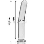 NEBULA SERIES BY IBIZA - MODELO 9 DILDO VIDRO BOROSILICADO TRANSPARENTE 15.5 CM -O- 2.5 CM