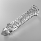 NEBULA SERIES BY IBIZA - MODELO 12 DILDO VIDRO BOROSILICADO TRANSPARENTE 17 CM -O- 3.5 CM