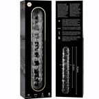 NEBULA SERIES BY IBIZA - MODELO 15 DILDO VIDRO BOROSILICADO TRANSPARENTE 18.5 CM -O- 3 CM