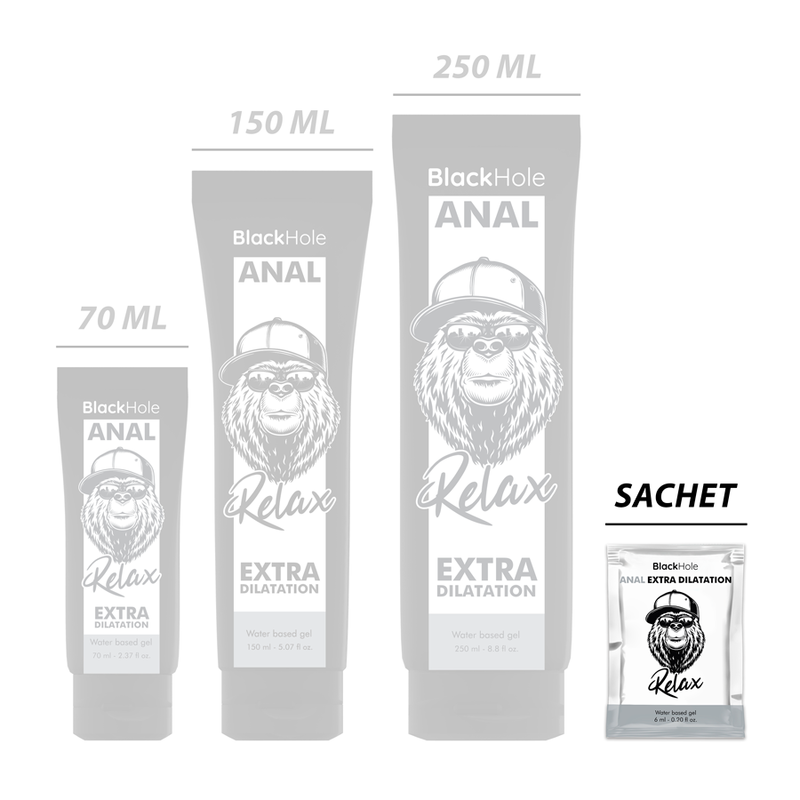 BLACK HOLE - GEL À BASE DE ÁGUA EXTRA DILATAÇÃO 6 ML DOSE ÚNICA