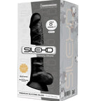 SILEXD - MODELO 1 PÊNIS REALÍSTICO PREMIUM SILEXPAN SILICONE PRETO 20 CM
