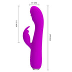 PRETTY LOVE - RACHEL VIBRADOR RECARREGÁVEL COM VENTOSA ROXA