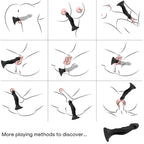 ARMONY - VIBRADOR DILDO E PLUG ANAL CONTROLE REMOTO PRETO