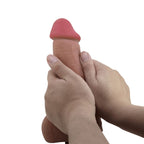 PRETTY LOVE - SÉRIE SLIDING SKIN DILDO REALÍSTICO COM VENTOSA DESLIZANTE PELE MARROM 23,4 CM