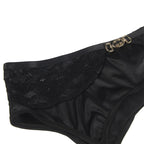 SUBBLIME - CONJUNTO DE 3 PEAS SUTI + TANGA + LIGA DE RENDA PRETO L/XL