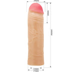 PRETTY LOVE - CHANE PENIS EXTENDER COBERTURA CARNE