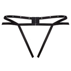 LIVCO CORSETTI FASHION - NOMADE TANGA SEM CROTCHLESS PRETO