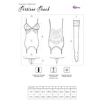 LIVCO CORSETTI FASHION - CONJUNTO PERSINNE PÊSSEGO CORSET + CALCINHA + MEIAS