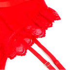 SUBBLIME - TEDDY COM LIGA COM DETALHE RENDA E TIRAS VERMELHA S/M