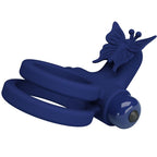 PRETTY LOVE - JAMELE ANEL DUPLO COM ESTIMULADOR DE VIBRAO E BORBOLETA AZUL