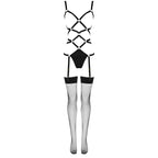 LIVCO CORSETTI FASHION - THIARA LC 20213 CONJUNTO CORPO + MEIAS PRETAS S/M