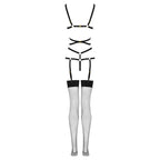 LIVCO CORSETTI FASHION - THIARA LC 20213 CONJUNTO CORPO + MEIAS PRETAS L/XL