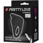 PRETTY LOVE - THIMBLE ANEL VIBRADOR PRETO
