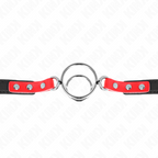 KINK - GAG COM MÚLTIPLOS O-RINGS 4 / 4,8 CM VERMELHO 38 X 56 CM