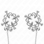KINK - PINÇAS DE FLOR DE METAL COM CORRENTE