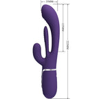 PRETTY LOVE - SHANIA TRIPLE RABBIT VIBRADOR MULTIFUNCIONAL ROXO