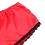 SUBBLIME - 953898 CAMISOLA DE SEDA E RENDA + CALCINHA VERMELHA S/M