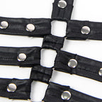 SUBBLIME - 954413 CORPO BONDAGE DE COURO PRETO L/XL