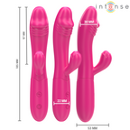 INTENSE - IVY VIBRADOR FLEXÍVEL 10 VIBRAÇÕES COM LÍNGUA ESTIMULANTE ROSA