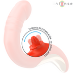 INTENSE - VIBRADOR E ESTIMULADOR PAULINA EM FORMATO U VERMELHO