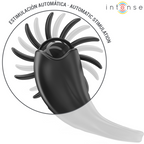 INTENSE - MABEL ANEL VIBRATÓRIO 10 VIBRAÇÕES COM ESTIMULADOR DE CLITÓRIS PRETO