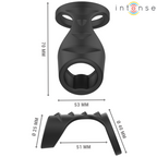 INTENSE - THEO ANEL DE SILICONE DUPLO PARA PÊNIS MODELO 3 PRETO