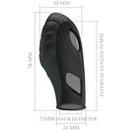 PRETTY LOVE - LICH SILICONE DEDO VIBRADOR PRETO