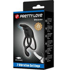 PRETTY LOVE - SETH ANEL VIBRATÓRIO DUPLO COELHO 7 VIBRAÇÕES PRETO