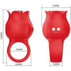PRETTY LOVE - VIBRADOR DE DEDO EM FORMA DE JAE ROSE 10 VIBRAÇÕES VERMELHO