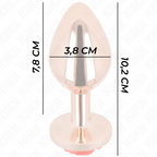 KINK - PLUG ANAL ROSA OURO COM ROSA VERMELHA L