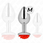 KINK - PLUG ANAL ROSA VERMELHO TAMANHO M