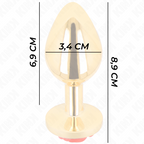 KINK - PLUG ANAL OURO ROSA VERMELHO TAMANHO M