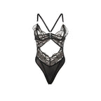 SUBBLIME - 955229 BODY TRANSPARENTE COM RENDA OCA PRETO L/XL