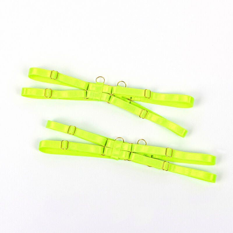 SUBBLIME - 955281 CONJUNTO DE SUTIÃ COM COLAR E DETALHES NAS PERNAS VERDE FLUORESCENTE L/XL