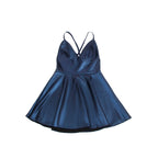 SUBBLIME - 955410 VESTIDO COM ALÇAS DE COURO AZUL S/M